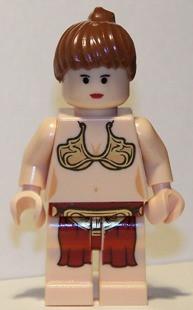 LEGO Minifigure -- Princess Leia (Jabba Slave, Light Flesh)-Star Wars -- SW085A -- Creative Brick Builders